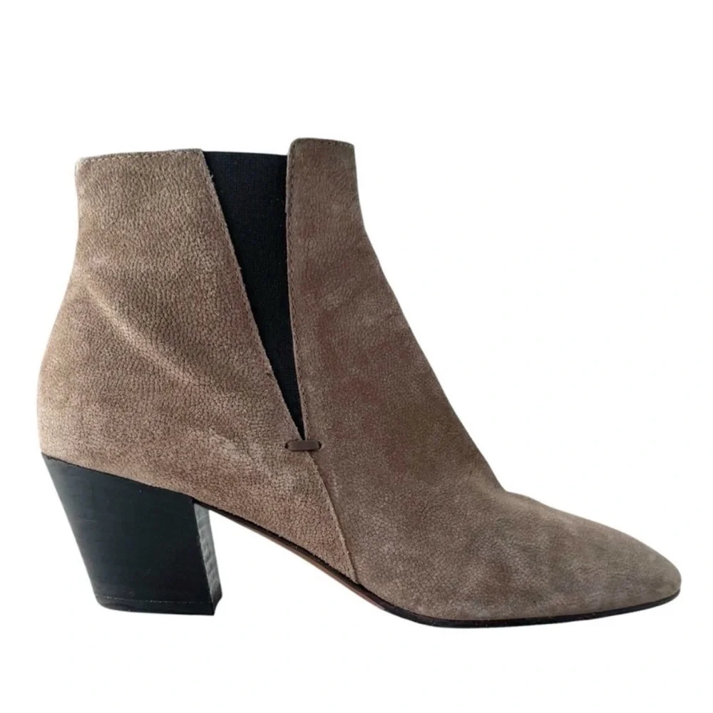 Aquatalia Women's Tan Ankle Booties- Made in Italy. Size 10